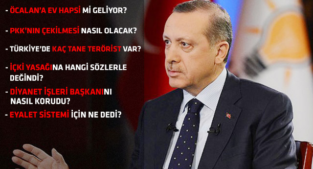Başbakan Erdoğan A'dan Z'ye merak edilenleri açıkladı!